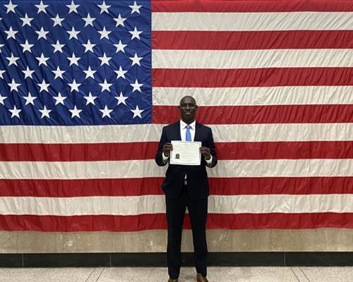 Mo Sane Naturalization Ceremony